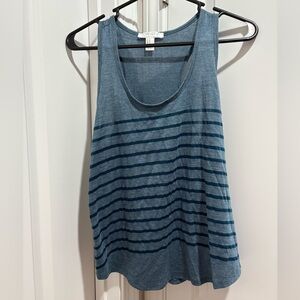 Forever 21 Relaxed Sleeveless Heather Blue and Navy Tank Top